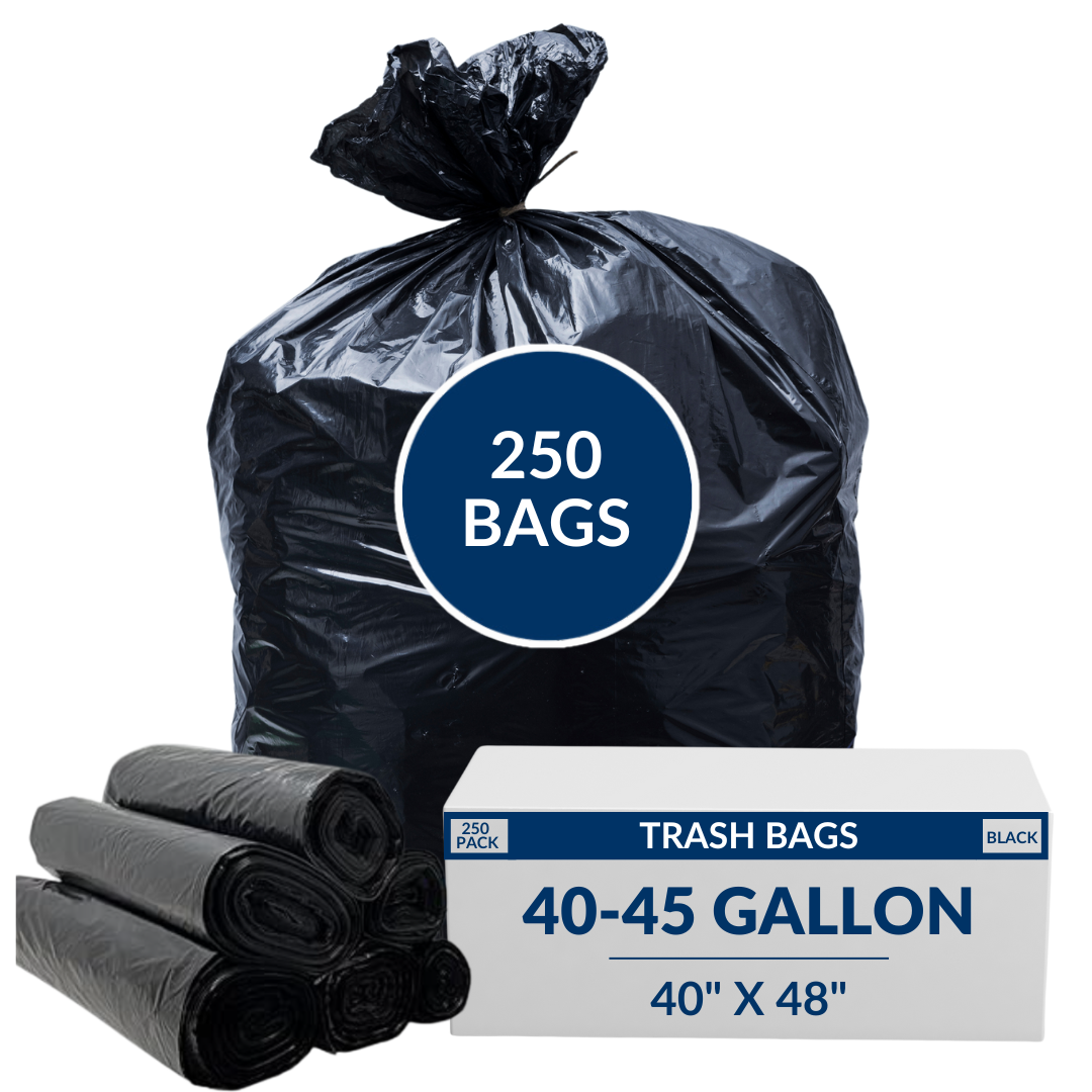 40-45 Gallon High Density Bags - 16 Micron - 250/Case