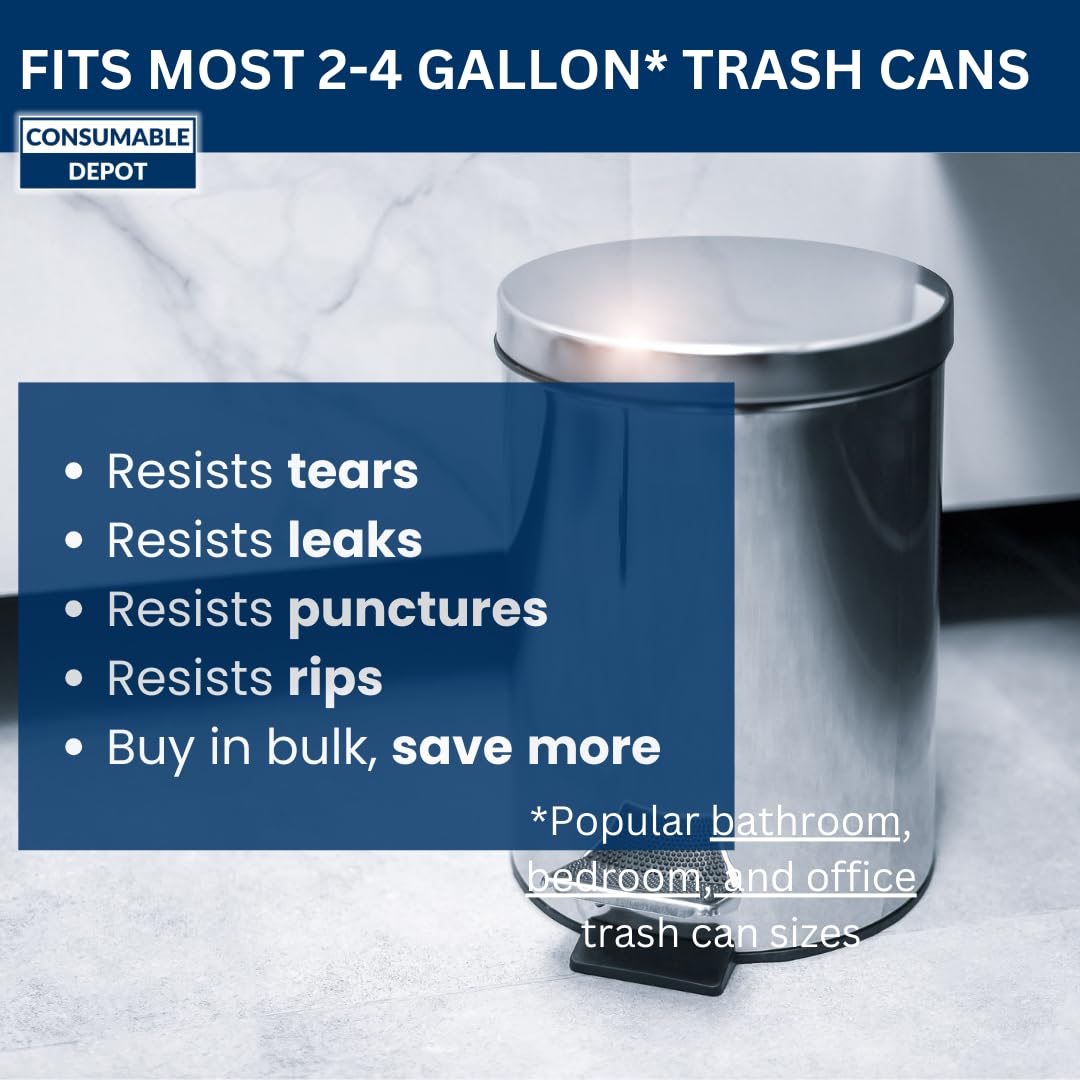 4 Gallon High Density Bags - 6 Micron - 2000/Case