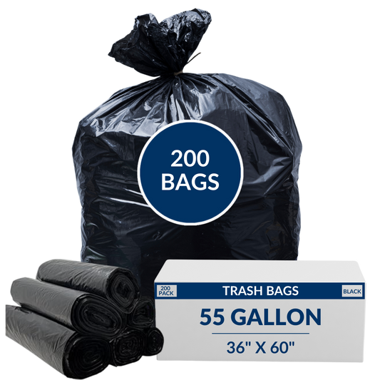 55 Gallon High Density Bags - 17 Micron - 200/Case